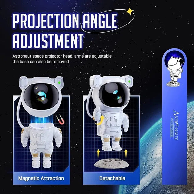 Astronaut Galaxy Projector - 360 Magnetic Head Rotation, Remote Control - Jitechnical Shop