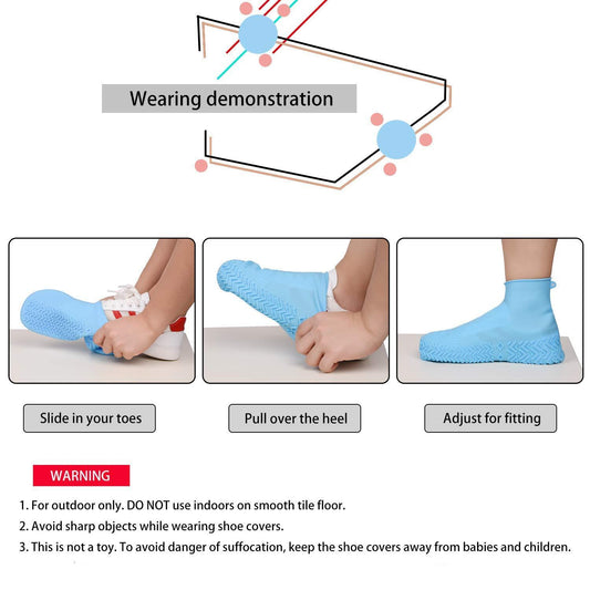 Reusable Waterproof Silicone Shoe Covers – Rainproof & Slip-Resistant